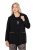 Ulla Popken 845336 Oversized ελαστικό σακάκι με δύο κουμπιά Μαύρο - Μπλέιζερ - Σακάκια σε Μεγάλα Μεγέθη για Γυναίκες
