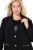 Ulla Popken 845336 Oversized ελαστικό σακάκι με δύο κουμπιά Μαύρο - Μπλέιζερ - Σακάκια σε Μεγάλα Μεγέθη για Γυναίκες