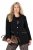Ulla Popken 845336 Oversized ελαστικό σακάκι με δύο κουμπιά Μαύρο - Μπλέιζερ - Σακάκια σε Μεγάλα Μεγέθη για Γυναίκες