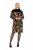 Ulla Popken 845378 Πλεκτό φόρεμα με animal print Μπεζ - Βραδινά φορέματα - Βραδινά φορέματα σε μεγάλα μεγέθη