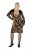 Ulla Popken 845378 Πλεκτό φόρεμα με animal print Μπεζ - Βραδινά φορέματα - Βραδινά φορέματα σε μεγάλα μεγέθη