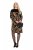 Ulla Popken 845378 Πλεκτό φόρεμα με animal print Μπεζ - Βραδινά φορέματα - Βραδινά φορέματα σε μεγάλα μεγέθη