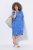 Ulla Popken 850204 Εμπριμέ φόρεμα t-shirt με βολάν Μπλε - Φορέματα ζέρσεϊ - 
