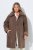 Ulla Popken 850251 Παλτό teddy Ανοιχτό καφέ - Παλτό - Γυναικεία Παλτό σε Μεγάλα Μεγέθη