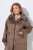 Ulla Popken 850251 Παλτό teddy Ανοιχτό καφέ - Παλτό - Γυναικεία Παλτό σε Μεγάλα Μεγέθη