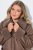 Ulla Popken 850251 Παλτό teddy Ανοιχτό καφέ - Παλτό - Γυναικεία Παλτό σε Μεγάλα Μεγέθη