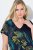 Ulla Popken 850393 Εμπριμέ σιφόν φόρεμα Σκούρο μπλε - Καλοκαιρινά φορέματα - Γυναικεία Καλοκαιρινά Φορέματα Plus Size