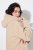 Ulla Popken 850589 Μπουφάν teddy Υπόλευκο - Μπουφάν - Γυναικεία μπουφάν μεγάλα μεγέθη