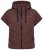 Ulla Popken 851785 Oversize καπιτονέ γιλέκο με κουκούλα Καφέ - Αμάνικα μπουφάν - 