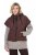 Ulla Popken 851785 Oversize καπιτονέ γιλέκο με κουκούλα Καφέ - Αμάνικα μπουφάν - 