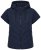 Ulla Popken 851785 Oversize καπιτονέ γιλέκο με κουκούλα Σκούρο μπλε - Αμάνικα μπουφάν - 