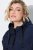 Ulla Popken 851785 Oversize καπιτονέ γιλέκο με κουκούλα Σκούρο μπλε - Αμάνικα μπουφάν - 