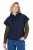 Ulla Popken 851785 Oversize καπιτονέ γιλέκο με κουκούλα Σκούρο μπλε - Αμάνικα μπουφάν - 