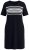 Ulla Popken 852079 Ριγέ φόρεμα t-shirt Μαύρο - Φορέματα - Φορέματα για όλα τα μεγέθη