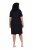 Ulla Popken 852079 Ριγέ φόρεμα t-shirt Μαύρο - Φορέματα - Φορέματα για όλα τα μεγέθη