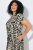Ulla Popken 852257 Εμπριμέ μάξι φόρεμα Taupe - Μάξι φορέματα - Maxi Φορέματα σε Μεγάλα Μεγέθη