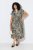 Ulla Popken 852257 Εμπριμέ μάξι φόρεμα Taupe - Μάξι φορέματα - Maxi Φορέματα σε Μεγάλα Μεγέθη
