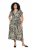 Ulla Popken 852257 Εμπριμέ μάξι φόρεμα Taupe - Μάξι φορέματα - Maxi Φορέματα σε Μεγάλα Μεγέθη
