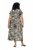 Ulla Popken 852257 Εμπριμέ μάξι φόρεμα Taupe - Μάξι φορέματα - Maxi Φορέματα σε Μεγάλα Μεγέθη