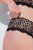Ulla Popken 853106 Στρινγκ με animal print Μαύρο - Κυλοτάκια - 