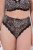 Ulla Popken 853106 Στρινγκ με animal print Μαύρο - Κυλοτάκια - 