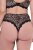 Ulla Popken 853106 Στρινγκ με animal print Μαύρο - Κυλοτάκια - 