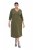 Ulla Popken 853510 Μίντι φόρεμα με τσέπες Χακί - Μίντι φορέματα - Γυναικεία Midi Φορέματα σε Μεγάλα Μεγέθη