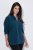 Ulla Popken 853668 Μπουφάν fleece με όρθιο γιακά Πετρόλ - Ρούχα φλις - 