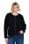 Ulla Popken 853685 Κοντό μπουφάν teddy με τελείωμα όψης δέρματος Μαύρο - Μπουφάν - Γυναικεία μπουφάν μεγάλα μεγέθη