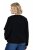 Ulla Popken 853685 Κοντό μπουφάν teddy με τελείωμα όψης δέρματος Μαύρο - Μπουφάν - Γυναικεία μπουφάν μεγάλα μεγέθη