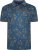 Kam Jeans 5494 Digital Floral Print Polo Blue - Πόλο μπλουζάκια - Aνδρικά μπλουζακια πολο μεγάλα μεγέθη