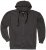 Adamo Athen Hoodie with Zipper Charcoal - φούτερ/Φούτερ με κουκούλα - φούτερ/Φούτερ με κουκούλα ανδρικά μεγάλα μεγέθη 