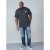 D555 Chalmer Couture Space Dye T-shirt Black - Μακό μπλουζάκια - Aνδρικά μπλουζεσ μεγάλα μεγέθη