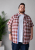Kam Jeans 6368 Checked Short Sleeve Shirt Red - Πουκάμισα - Aνδρικά πουκαμισα μεγαλα μεγάλα μεγέθη
