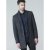 D555 Terry Checked Overcoat Charcoal - Μπουφάν - Aνδρικά μπουφαν μεγάλα μεγέθη