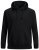 Jack & Jones Basic Hoodie Black - φούτερ/Φούτερ με κουκούλα - φούτερ/Φούτερ με κουκούλα ανδρικά μεγάλα μεγέθη 