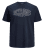 Jack & Jones Preston Crew Neck T-Shirt Navy - Μακό μπλουζάκια - Aνδρικά μπλουζεσ μεγάλα μεγέθη