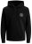 Jack & Jones JJESHARK SWEAT Hoodie Black - φούτερ/Φούτερ με κουκούλα - φούτερ/Φούτερ με κουκούλα ανδρικά μεγάλα μεγέθη 