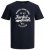 Jack & Jones JJERAFA TEE Navy - Μακό μπλουζάκια - Aνδρικά μπλουζεσ μεγάλα μεγέθη