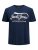 Jack & Jones JPRBLUBOOSTER TEE Navy - Μακό μπλουζάκια - Aνδρικά μπλουζεσ μεγάλα μεγέθη