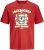 Jack & Jones XMAS Christmas Skull T-Shirt Red - Μακό μπλουζάκια - Aνδρικά μπλουζεσ μεγάλα μεγέθη
