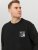 Jack & Jones JCOFILO Crew Neck Sweater with Back Print Black - φούτερ/Φούτερ με κουκούλα - φούτερ/Φούτερ με κουκούλα ανδρικά μεγάλα μεγέθη 