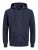 Jack & Jones Basic Sweat Zip Hood Navy Blazer - φούτερ/Φούτερ με κουκούλα - φούτερ/Φούτερ με κουκούλα ανδρικά μεγάλα μεγέθη 
