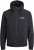 Jack & Jones RUSH SOLID Bomber Jacket with Hood Black - Μπουφάν - Aνδρικά μπουφαν μεγάλα μεγέθη