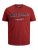 Jack & Jones JJELOGO TEE Red - Μακό μπλουζάκια - Aνδρικά μπλουζεσ μεγάλα μεγέθη