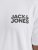 Jack & Jones CORP Logo T-Shirt White w Small Black Print - Μακό μπλουζάκια - Aνδρικά μπλουζεσ μεγάλα μεγέθη