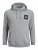 Jack & Jones JJLOCK SWEAT HOOD Grey - φούτερ/Φούτερ με κουκούλα - φούτερ/Φούτερ με κουκούλα ανδρικά μεγάλα μεγέθη 
