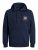 Jack & Jones JJLOCK SWEAT HOOD Navy - φούτερ/Φούτερ με κουκούλα - φούτερ/Φούτερ με κουκούλα ανδρικά μεγάλα μεγέθη 