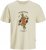Jack & Jones Anatomy Skull Crew Neck T-Shirt Antique White - Μακό μπλουζάκια - Aνδρικά μπλουζεσ μεγάλα μεγέθη