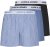 Jack & Jones TOKYO Woven Coronet Blue - Blue Stripes Boxers 3-Pack Black - Εσώρουχα/Μαγιό - Aνδρικά Εσώρουχα μεγάλα μεγέθη